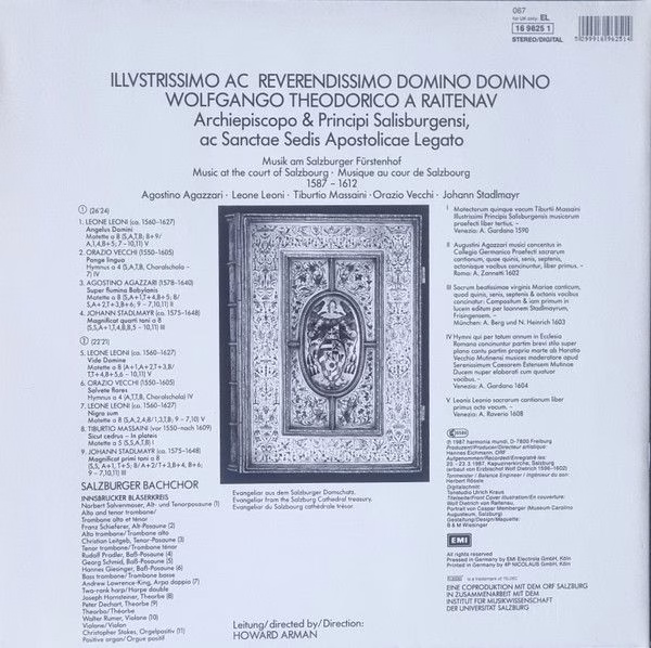 Deutsche Harmonia Mundi EL 16 9625 1 - Salzburger Bachchor, Inns - Image 3