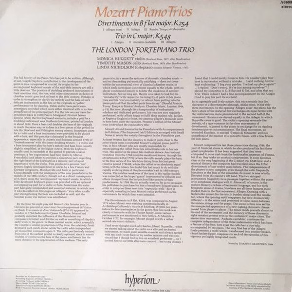 hyperion A66093 - Wolfgang Amadeus Mozart, The London Fortepiano - Image 2