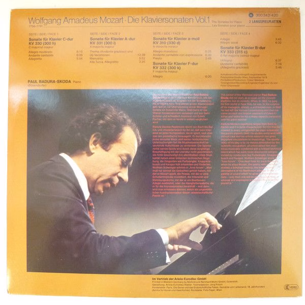 Eurodisc 300 342-420 - Wolfgang Amadeus Mozart, Paul Badura-Skod - Image 2