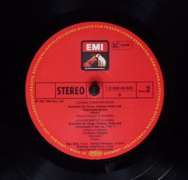 His Master's Voice ASD 3916 - Johann Christian Bach, Wolfgang Am - Image 4