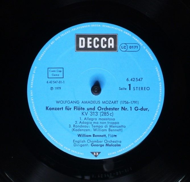 DECCA 6.42547 - Wolfgang Amadeus Mozart, William Bennett (3), En - Image 3