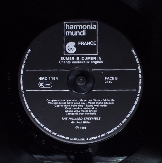 harmonia mundi France HMC 1154 - The Hilliard Ensemble - Sumer I - Image 6