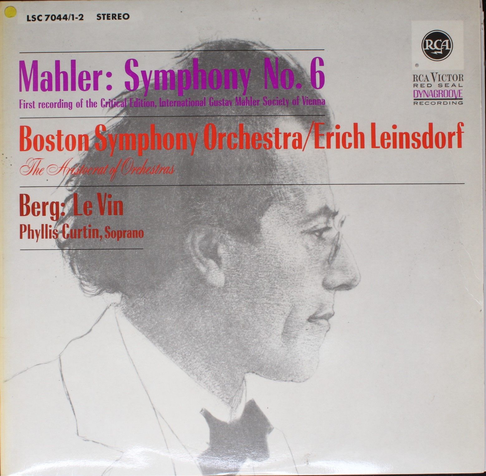 RCA Victor Red Seal LSC-7044/1-2 - Gustav Mahler, Boston Symphon