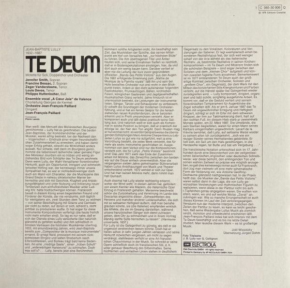 EMI C 065-30 906 - Jean-Baptiste Lully, Orchestre De Chambre Jea - Image 2