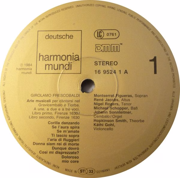 Deutsche Harmonia Mundi 1C 065 16 9524 1 - Girolamo Frescobaldi, - Image 5