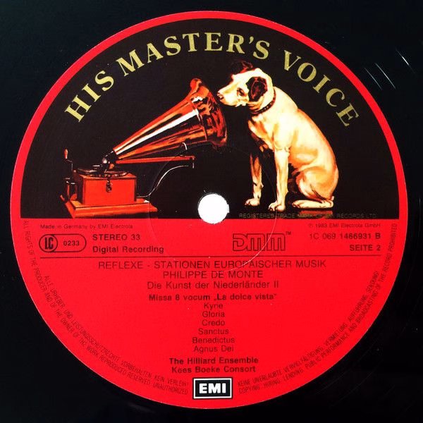 His Master's Voice 1C 069 1466931 - Philippe De Monte, The Hilli - Image 6