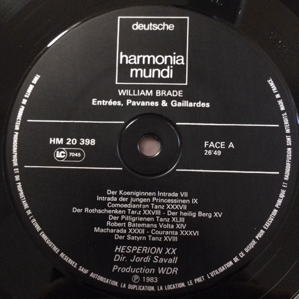 Deutsche Harmonia Mundi DHL 20397.98 - William Brade, Hespèrion - Image 6
