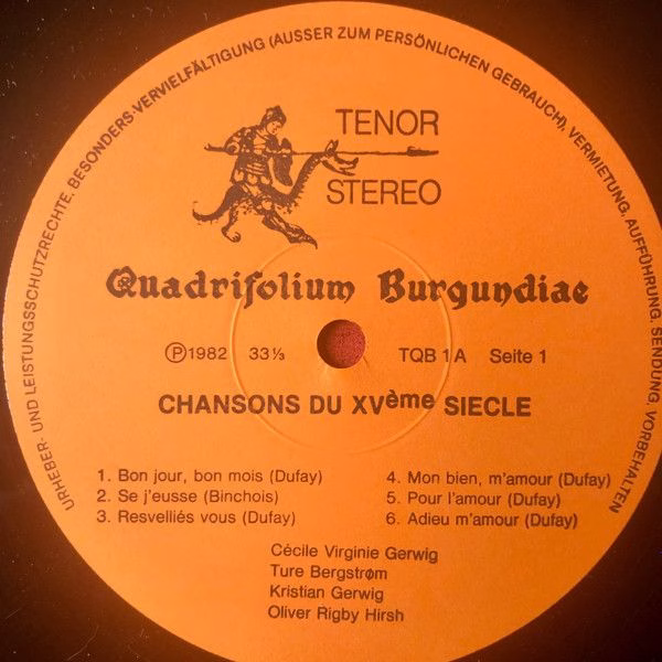 Tenor (3) T QB 1 - Quadrifolium Burgundiae, Virginie Gerwig, Tur - Image 3