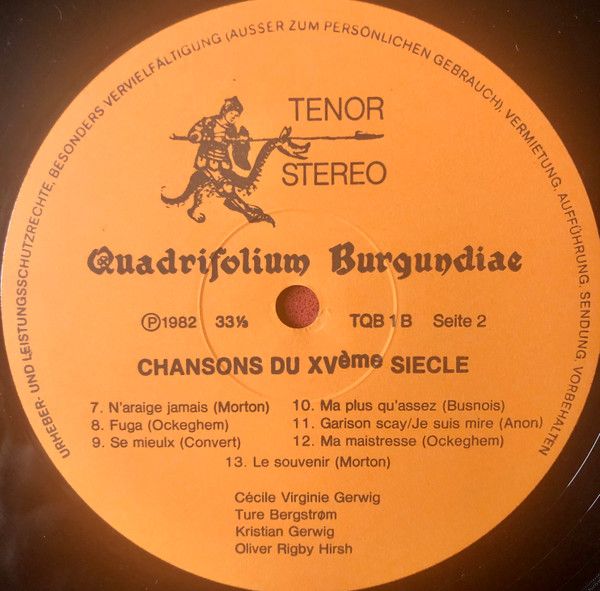 Tenor (3) T QB 1 - Quadrifolium Burgundiae, Virginie Gerwig, Tur - Image 4