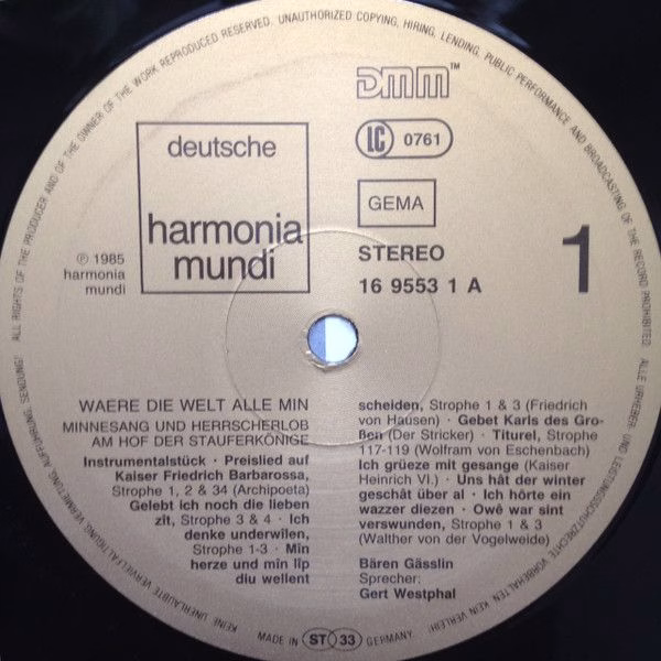 Deutsche Harmonia Mundi 16 9553 1 - Bären Gässlin, Gert Westphal - Image 3
