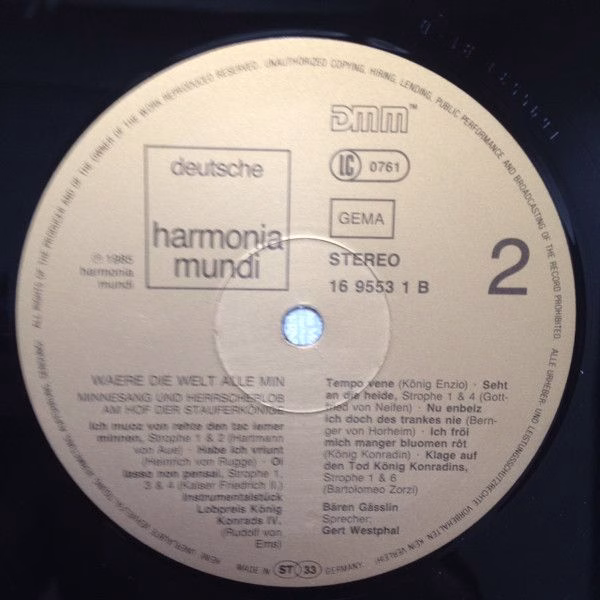 Deutsche Harmonia Mundi 16 9553 1 - Bären Gässlin, Gert Westphal - Image 4