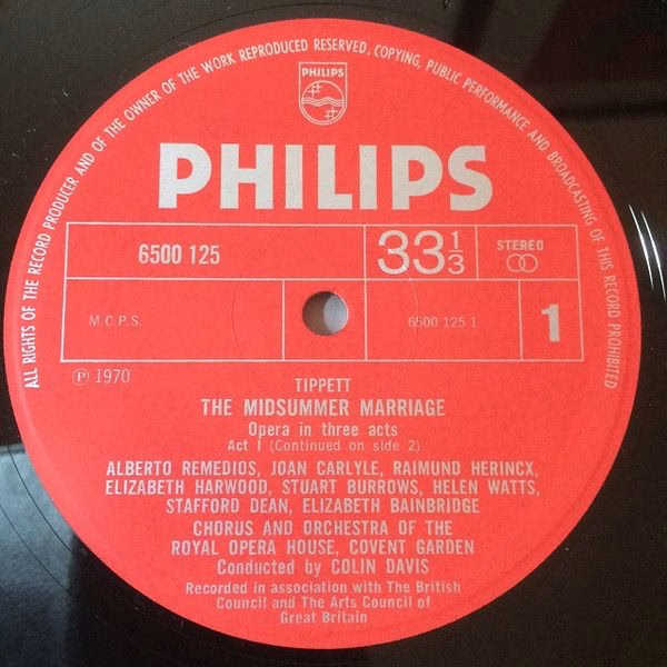 Philips 6703 027 - Sir Michael Tippett, Orchestra Of The Royal O - Image 3