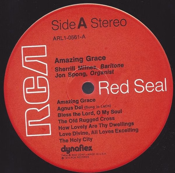 RCA Red Seal ARL1-0561 - Sherrill Milnes - Amazing Grace - Image 3