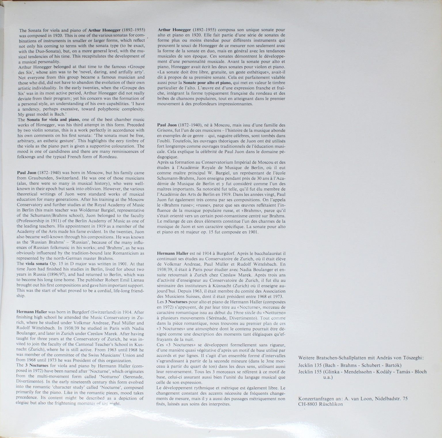 Jecklin Jecklin 151 - Andràs von Tòszeghi, Hedy Salquin, Paul Ju - Image 4