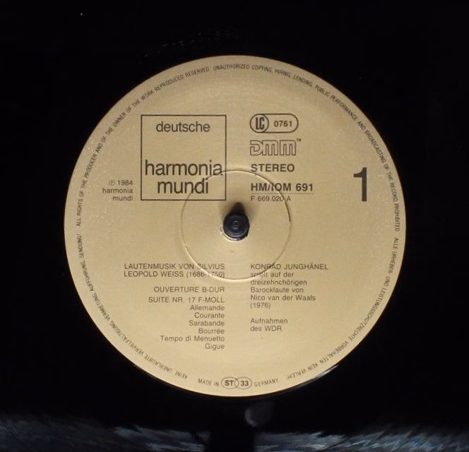 Deutsche Harmonia Mundi HM/IOM 691 - Sylvius Leopold Weiss, Konr - Image 5