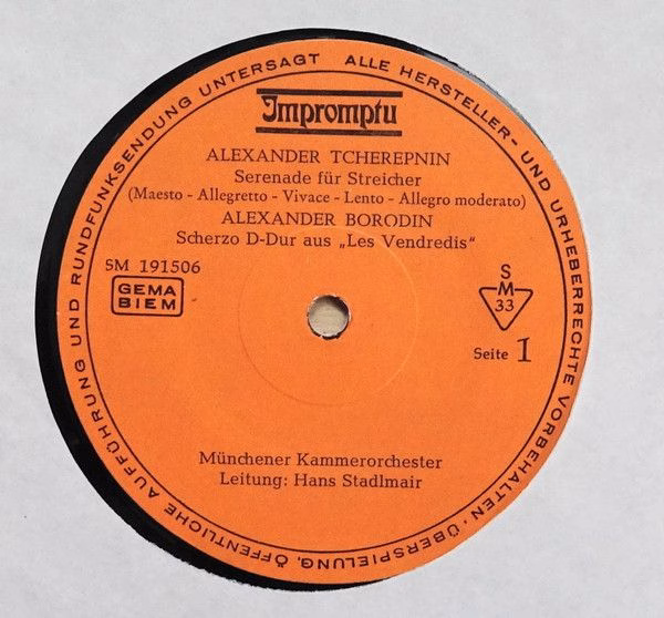 Impromptu SM 191506 - Alexander Tcherepnin, Alexander Borodin, L - Image 3
