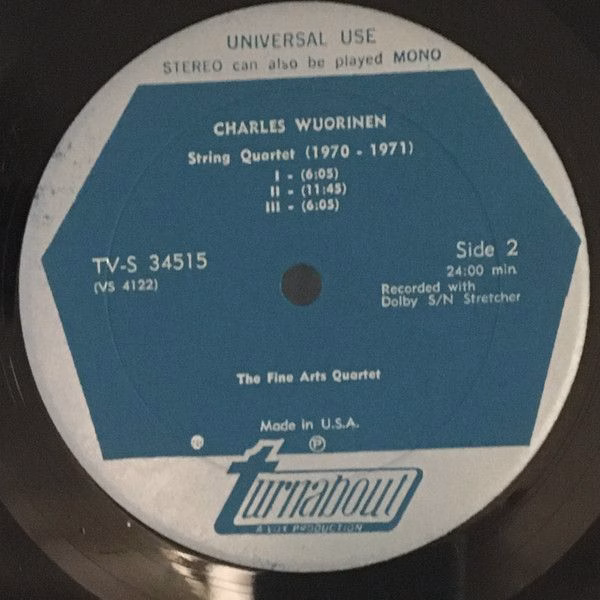 Turnabout TV-S 34515 - Milton Babbitt, Charles Wuorinen, The Fin - Image 4