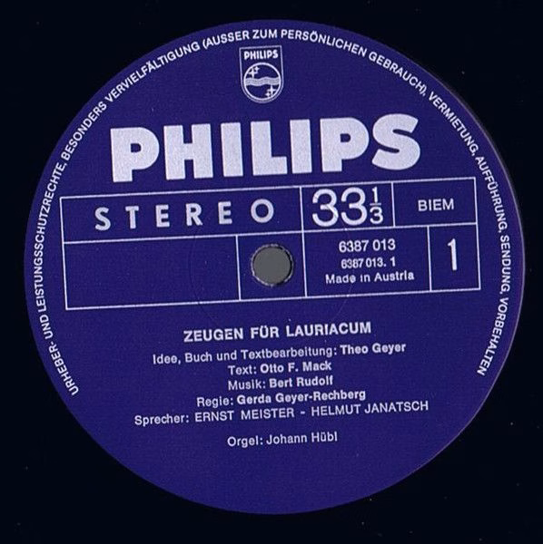 Philips 6387 013 - Various - Zeugen Für Lauriacum - Die Archäolo - Image 5