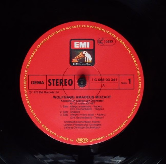 EMI 1C 065-03 341 - Wolfgang Amadeus Mozart, Christoph Eschenbac - Image 3