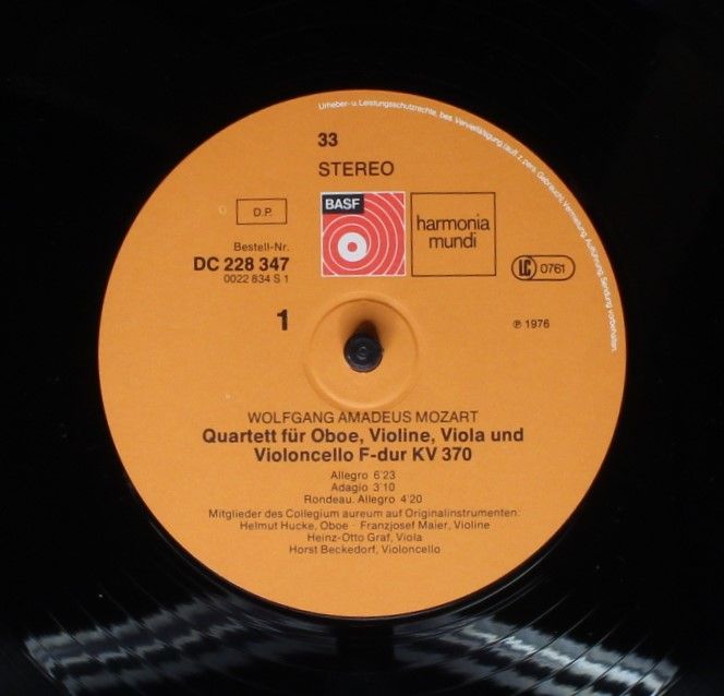 BASF DC 228 347 - Wolfgang Amadeus Mozart, Collegium Aureum - Ob - Image 3