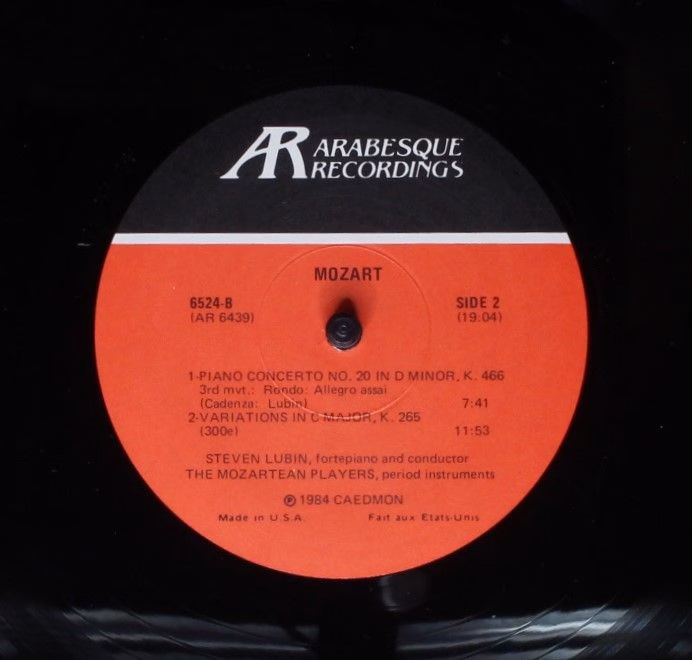 Arabesque Recordings 6524 - Wolfgang Amadeus Mozart, Steven Lubi - Image 4