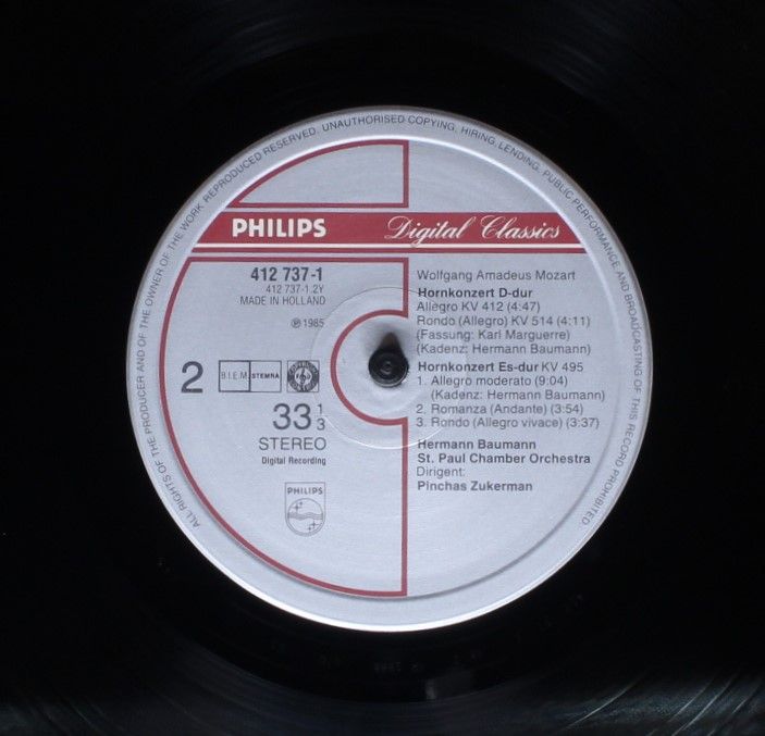 Philips 412 737-1 - Wolfgang Amadeus Mozart, Hermann Baumann, Th - Image 4