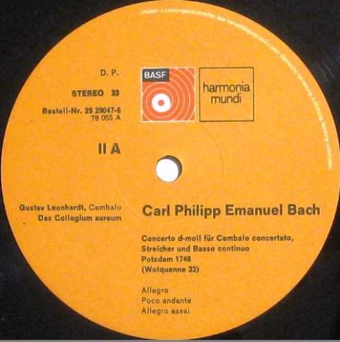 BASF/Harmonia Mundi 29 29047-6 - Carl Philipp Emanuel Bach, Joha - Image 6