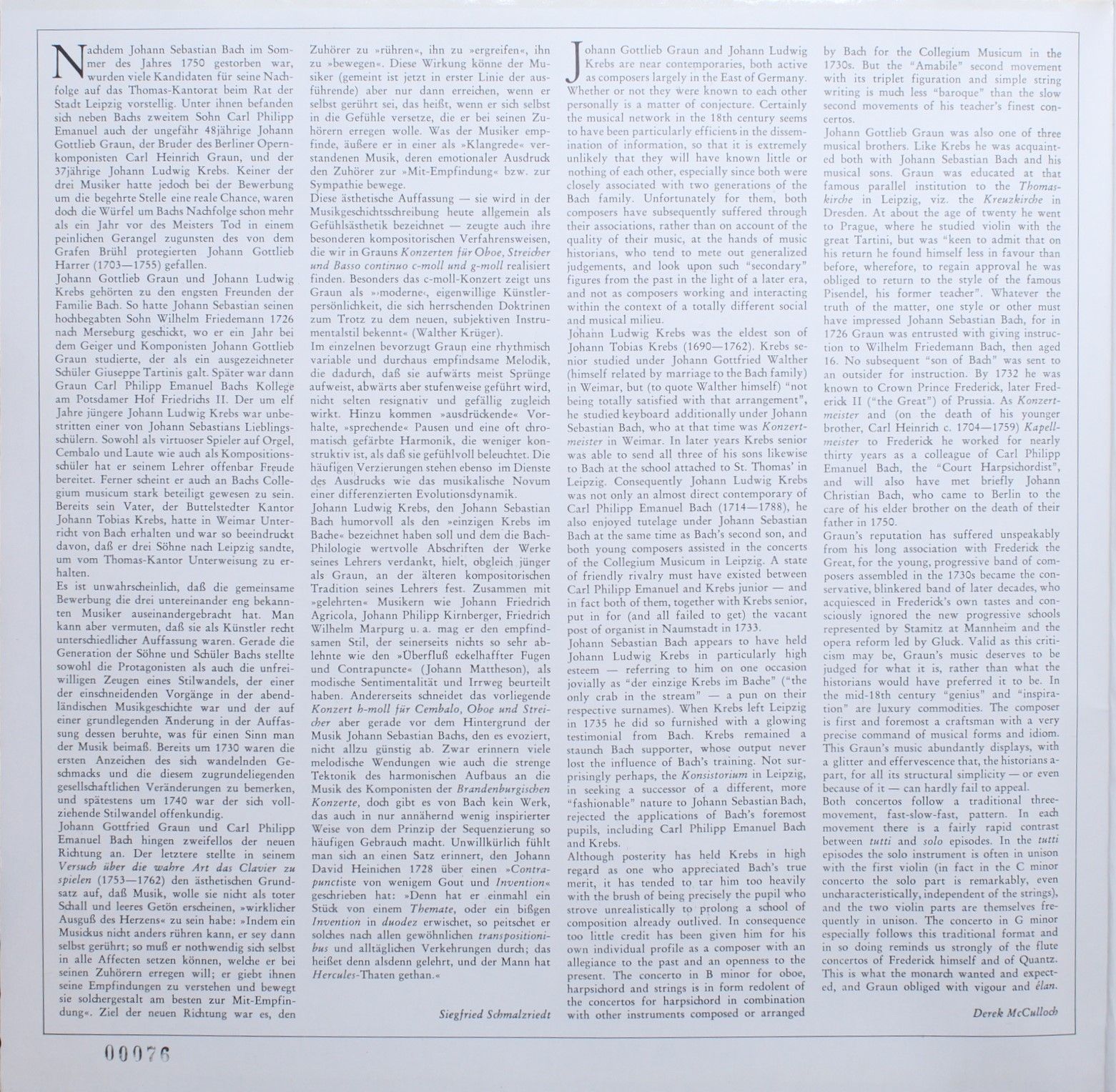 Archiv Produktion 2533 412 - Johann Gottlieb Graun, Johann Ludwi - Image 3