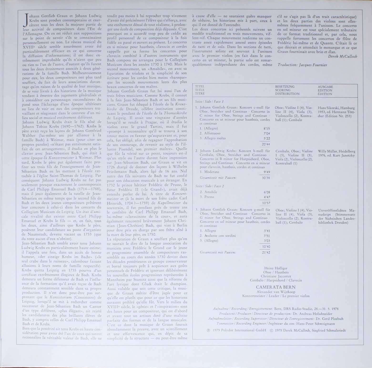 Archiv Produktion 2533 412 - Johann Gottlieb Graun, Johann Ludwi - Image 4