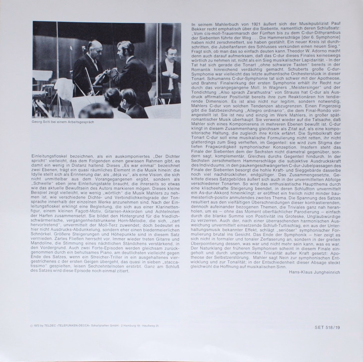 DECCA SET 518/19 - Gustav Mahler, Chicago Symphony Orchestra, Ge - Image 6