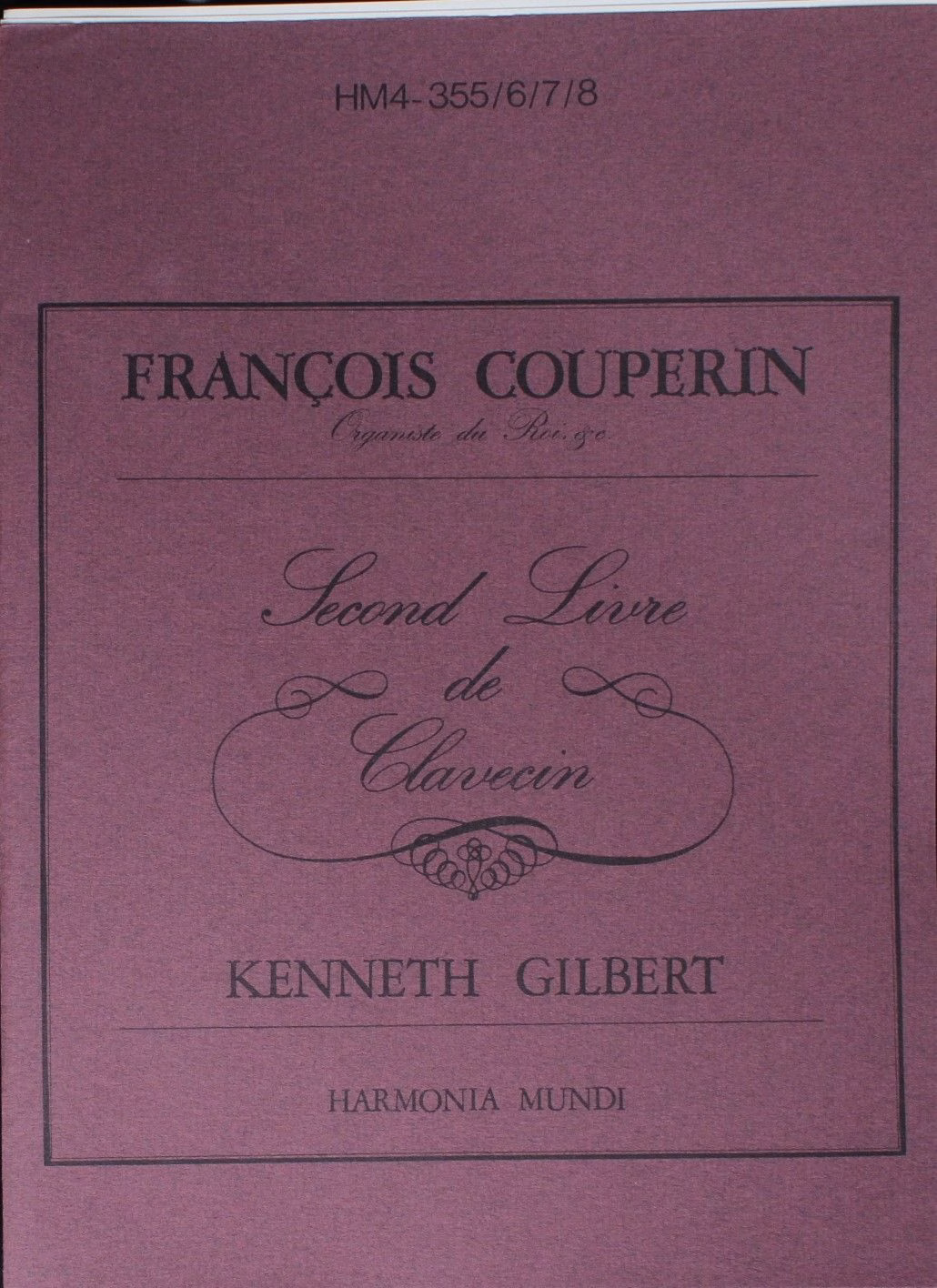 Harmonia Mundi HM4-355/6/7/8 - François Couperin, Kenneth Gilber - Image 3
