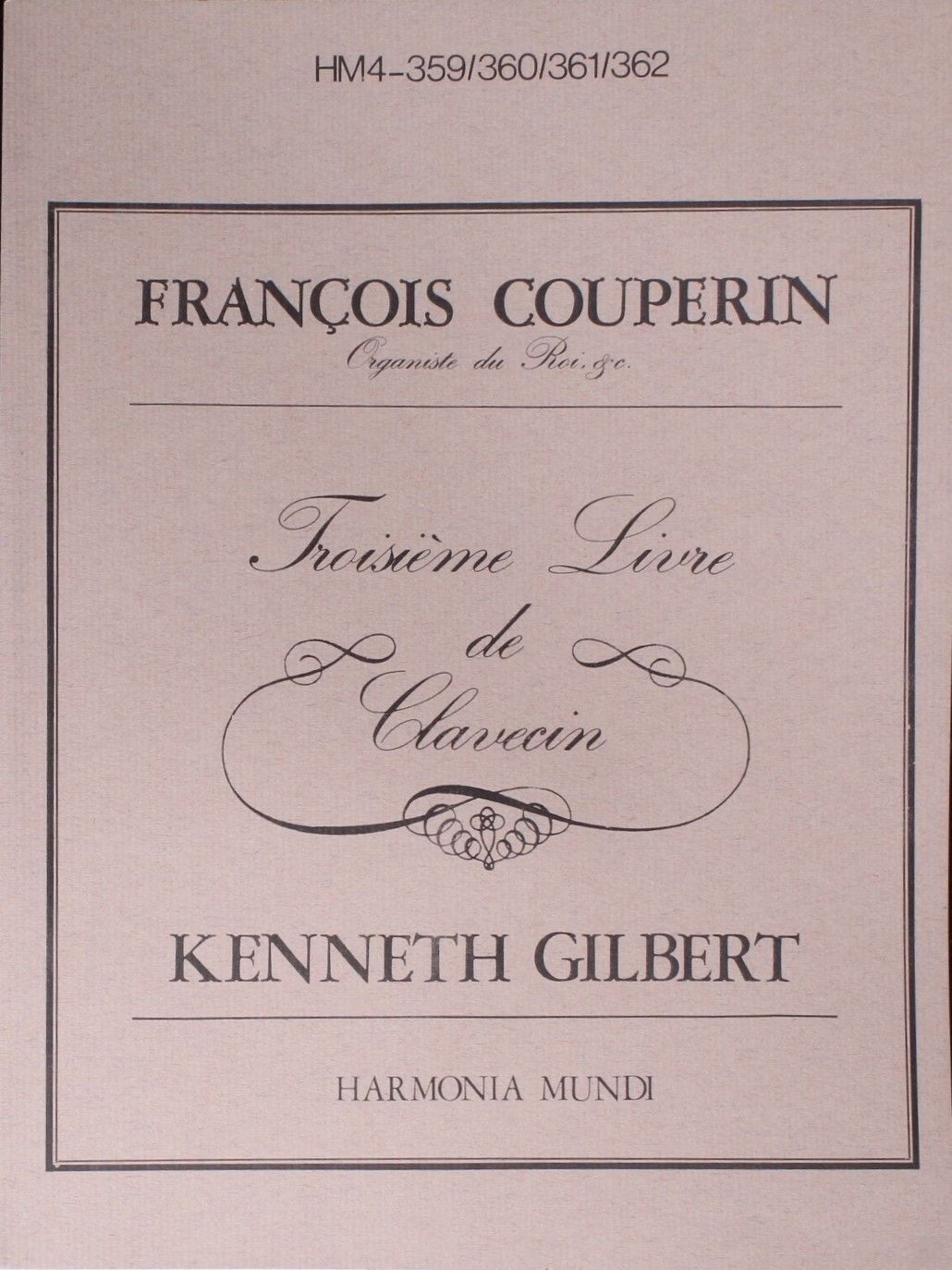 Harmonia Mundi HM4-359/360/361/362 - François Couperin, Kenneth - Image 3