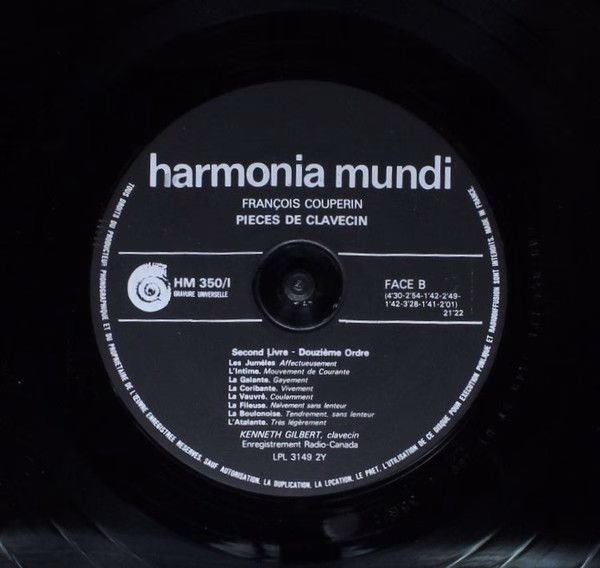 Harmonia Mundi HM 350 - François Couperin, Kenneth Gilbert - Piè - Image 4