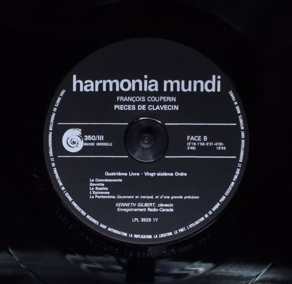 Harmonia Mundi HM 350 - François Couperin, Kenneth Gilbert - Piè - Image 8