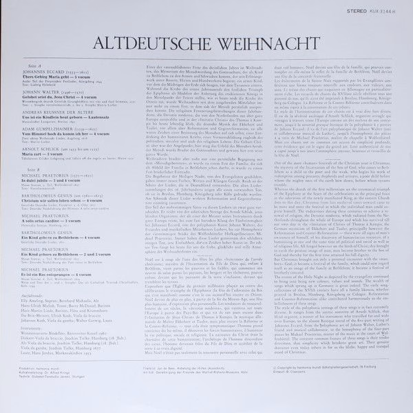 Deutsche Harmonia Mundi KUX-3144-H - Various, Elly Ameling, Bern - Image 3