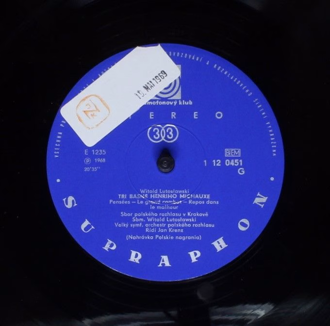 Supraphon 0 12 0451-52 - Witold Lutoslawski, Tadeusz Baird, Krzy - Image 5