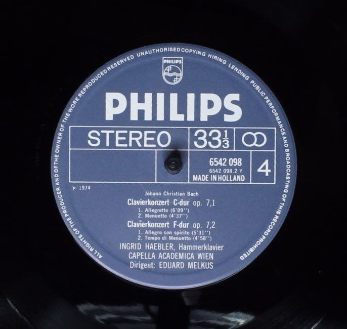 Philips 6542097 - Johann Christian Bach, Ingrid Haebler, Eduard - Image 8