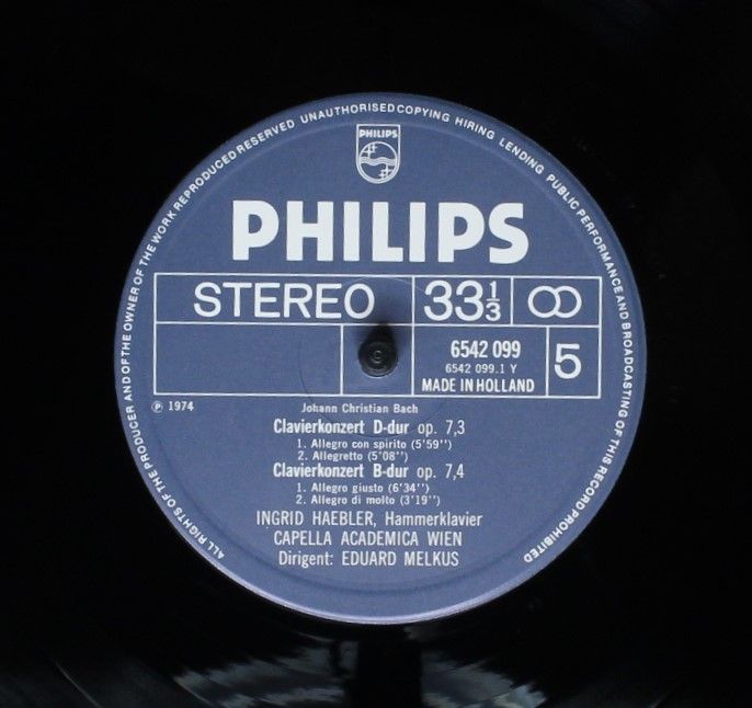 Philips 6542097 - Johann Christian Bach, Ingrid Haebler, Eduard - Image 9