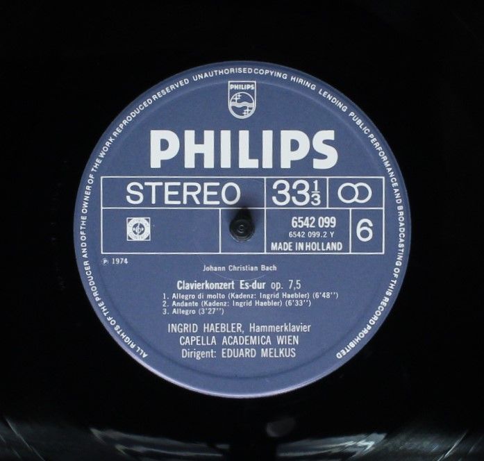 Philips 6542097 - Johann Christian Bach, Ingrid Haebler, Eduard - Image 10