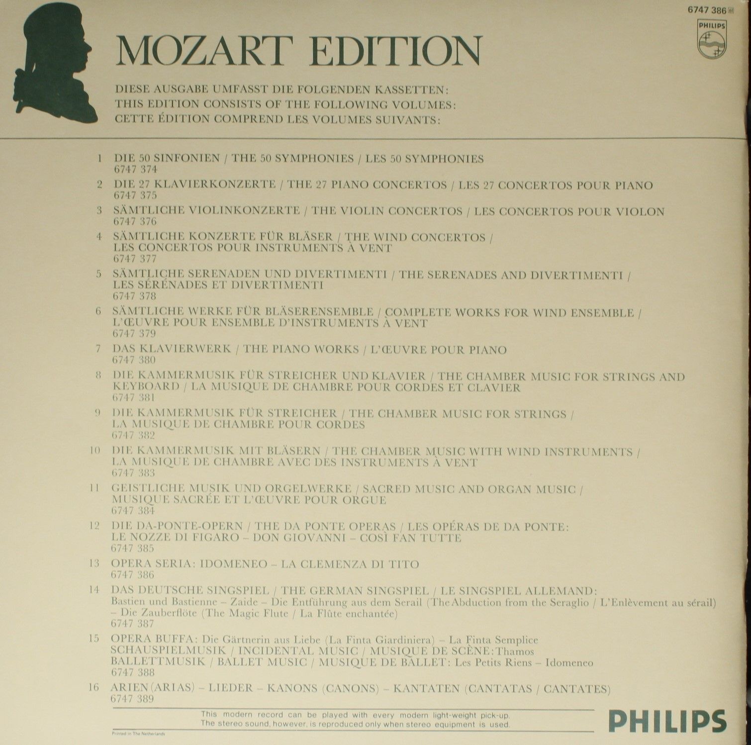 Philips 6747 386 - Wolfgang Amadeus Mozart - Mozart Edition 13 ● - Image 4