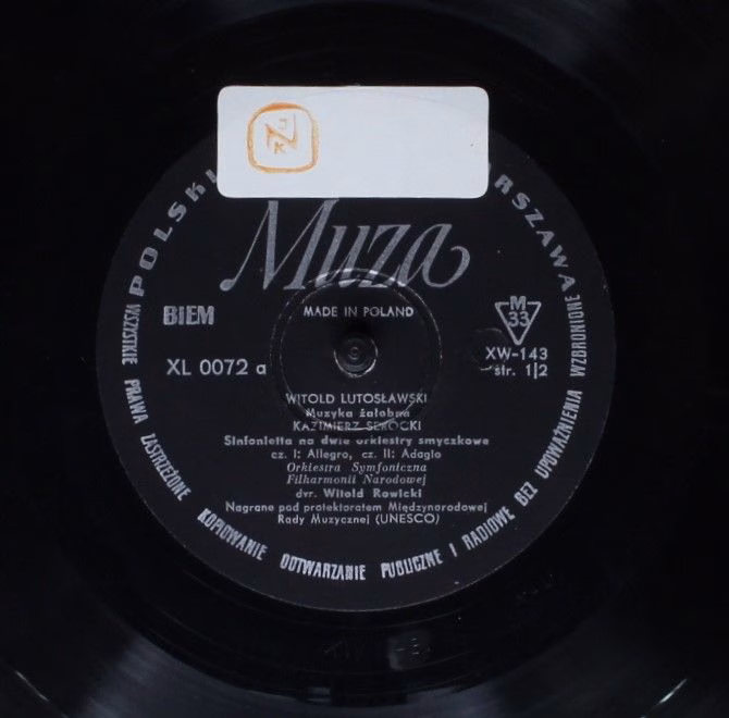 Polskie Nagrania Muza XL 0072 - Witold Lutoslawski, Kazimierz Se - Image 3