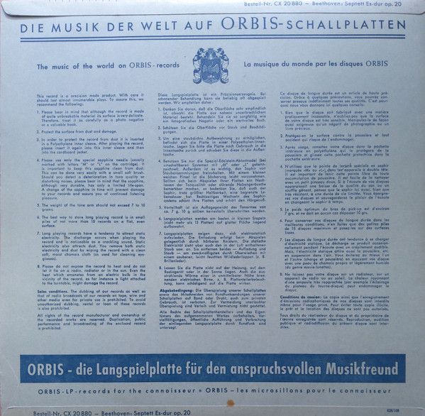 Orbis CX 20880 - Ludwig van Beethoven, Chamber Ensemble Of The B - Image 2