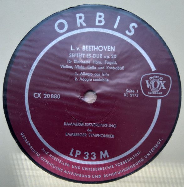 Orbis CX 20880 - Ludwig van Beethoven, Chamber Ensemble Of The B - Image 3