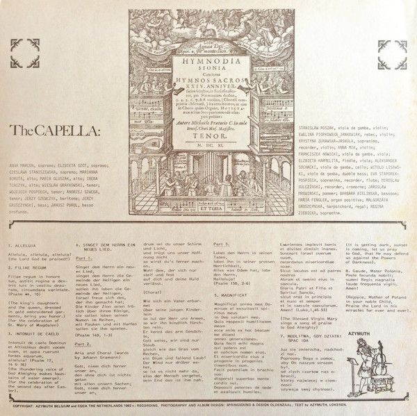 Springsound VR 22425 - Capella Bydgostiensis, Włodzimierz Szymań - Image 4
