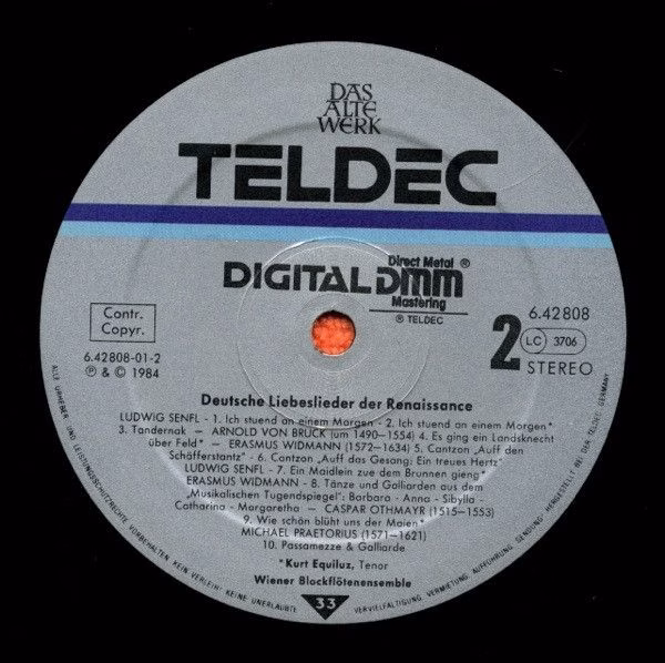 TELDEC 6.42808 - Kurt Equiluz, Wiener Blockflötenensemble - Deut - Image 6