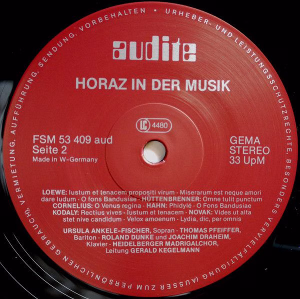 Audite FSM 53 409 aud - Various - Horaz In Der Musik - Image 4
