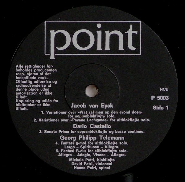 Point (2) P 5003 - Michala Petri - Recital - Image 3