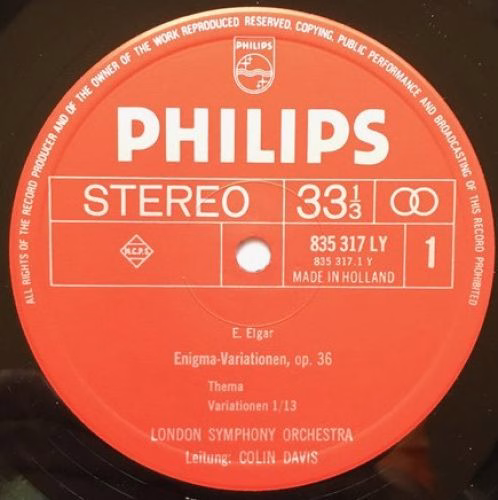 Philips 835 317 LY - Sir Edward Elgar, London Symphony Orchestra - Image 2
