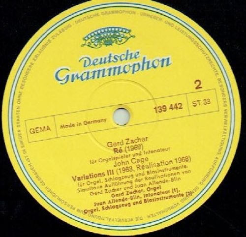 Deutsche Grammophon 139 442 SLPM - Gerd Zacher, Giuseppe Giorgio - Image 3