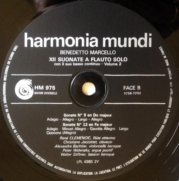Harmonia Mundi HM 974-76 - Benedetto Marcello, René Clemencic - - Image 6